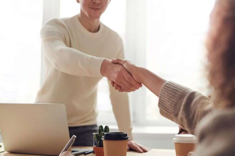 Small business owners collaborating in a modern workplace