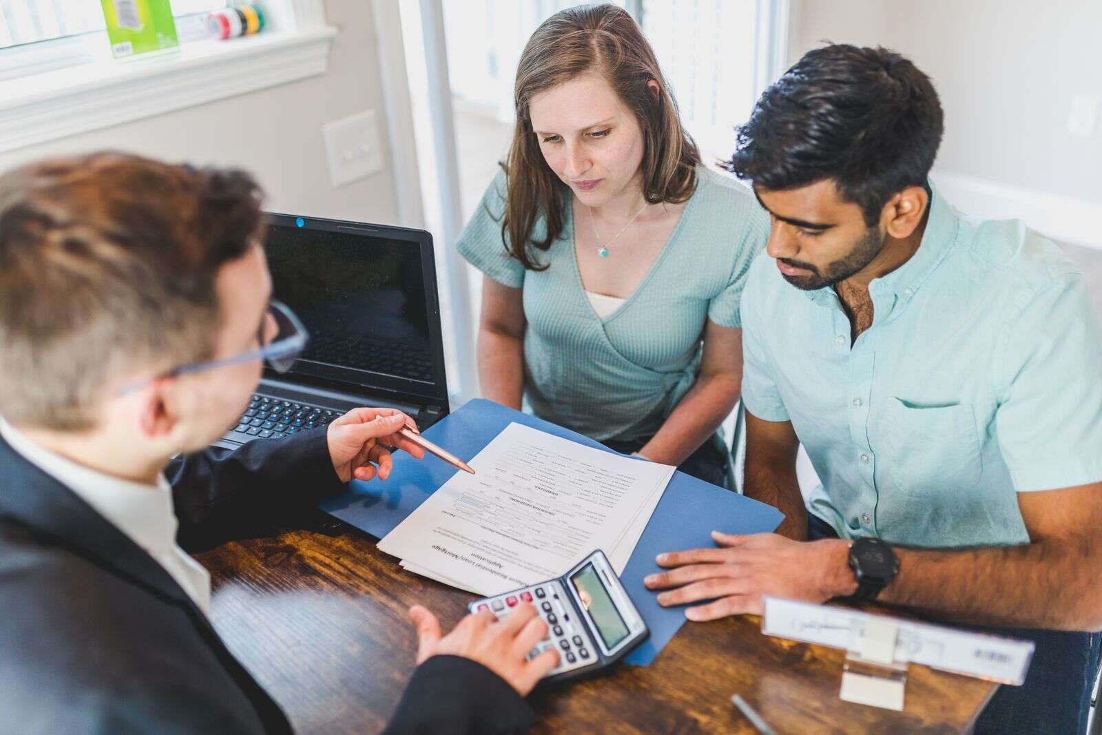 African American tax professional working in a modern office