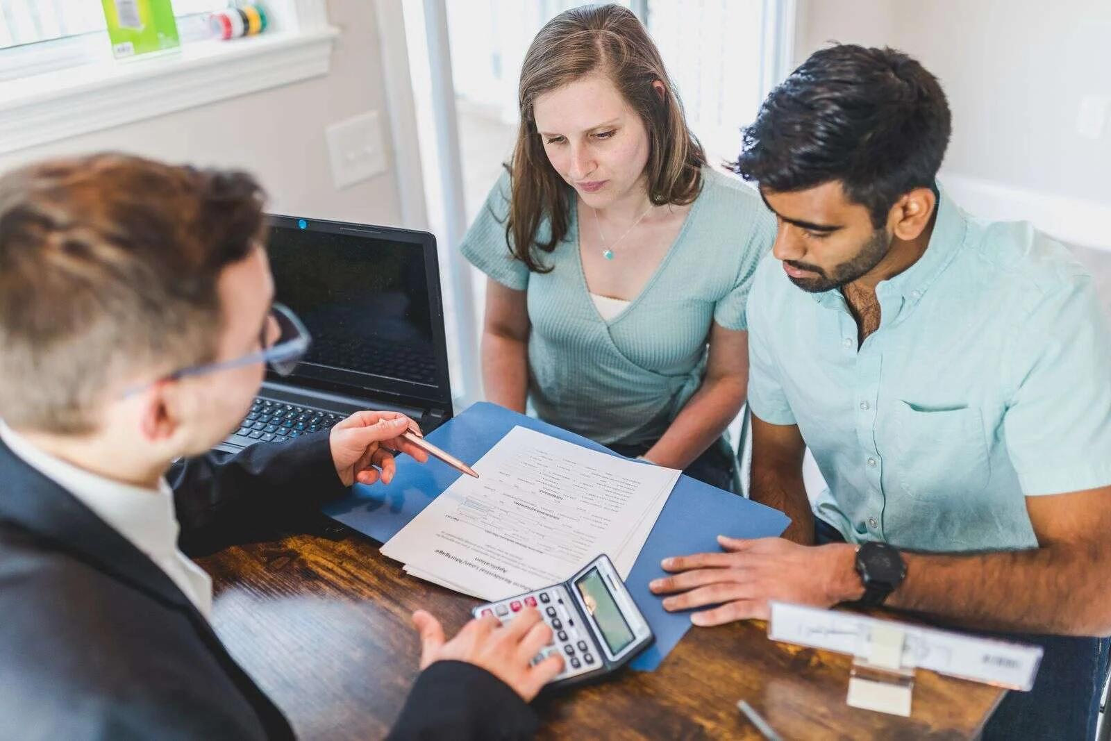 African American tax professional working in a modern office